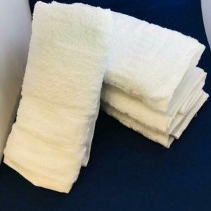 Solid White 4 piece 100% Cotton Hand Towel